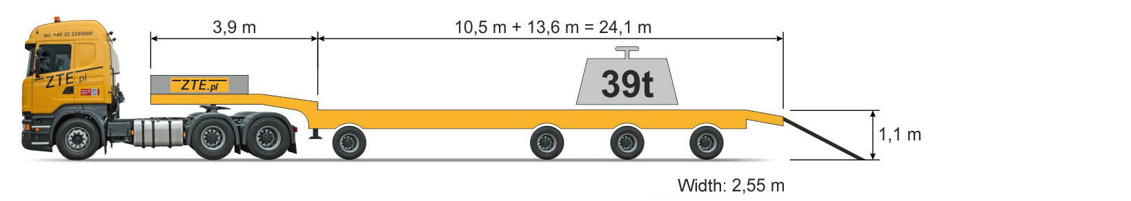 4-axle Semi type semi-trailer