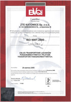 2005 r. - Pierwszy certyfikat ISO